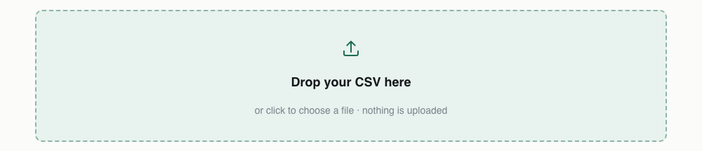 Step 1 of the CSV to QFX converter: download the free csv rather than paying for web connect